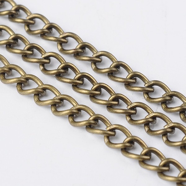 PandaHall Iron Side Twisted Chains, Unwelded, with Spool, Oval, Lead Free & Nickel Free, Antique Bronze, 6x4x1mm Iron
PandaHall Iron Side Twisted Chains, Unwelded, with Spool, Oval, Lead Free & Nickel Free, Antique Bronze, 6x4x1mm Iron