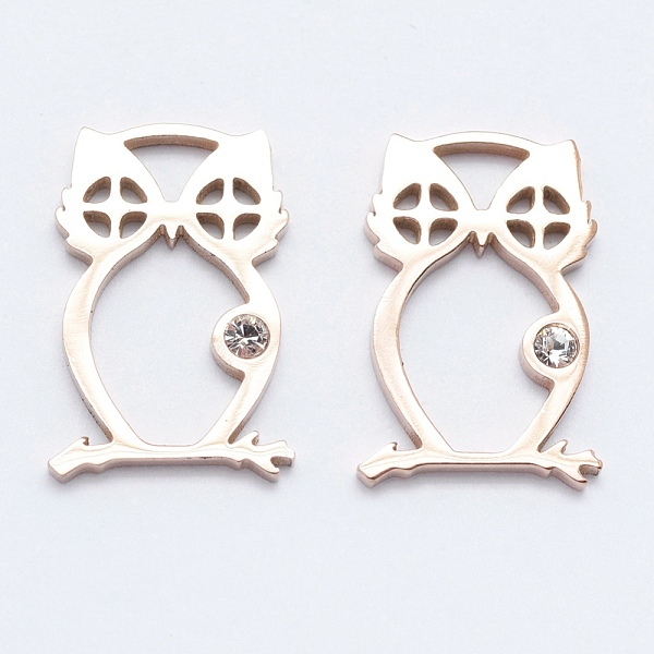 PandaHall 316 Stainless Steel Micro Pave Cubic Zirconia Links connectors, Owl, Clear, Rose Gold, 17x11x2mm, Hole: 2.5x3mm 316 Surgical...
PandaHall 316 Stainless Steel Micro Pave Cubic Zirconia Links connectors, Owl, Clear, Rose Gold, 17x11x2mm, Hole: 2.5x3mm 316 Surgical...