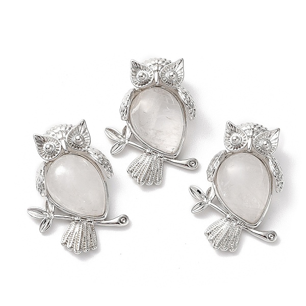 PandaHall Natural Quartz Crystal Teardrop Pendant Rhinestone Settings, Rock Crystal, Rack Plating Platinum Plated Brass Owl Charms...
PandaHall Natural Quartz Crystal Teardrop Pendant Rhinestone Settings, Rock Crystal, Rack Plating Platinum Plated Brass Owl Charms...