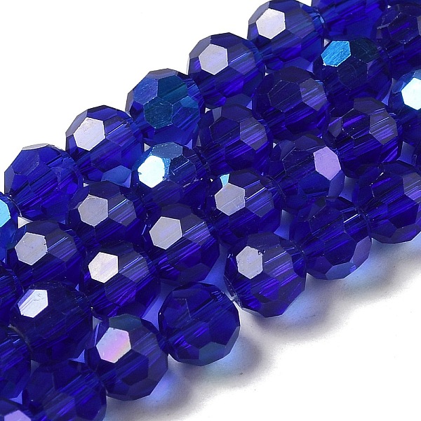 PandaHall Electroplate Transparent Glass Beads Strands, Faceted, Round, Rainbow Plated, Dark Blue, 6mm, Hole: 1mm, about 98~100pcs/strand...
PandaHall Electroplate Transparent Glass Beads Strands, Faceted, Round, Rainbow Plated, Dark Blue, 6mm, Hole: 1mm, about 98~100pcs/strand...