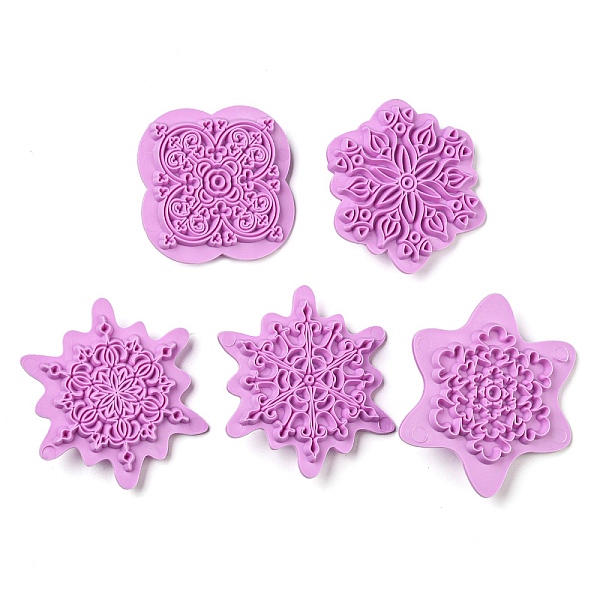 PandaHall Plastic Cookie Cutters, Baking Tools, Snowflake, Violet, 53~68.5x53~60x15mm, Inner Diameter: 44~54.5x41.5~53mm, 5pcs/set Plastic..., Purple
PandaHall Plastic Cookie Cutters, Baking Tools, Snowflake, Violet, 53~68.5x53~60x15mm, Inner Diameter: 44~54.5x41.5~53mm, 5pcs/set Plastic..., Purple