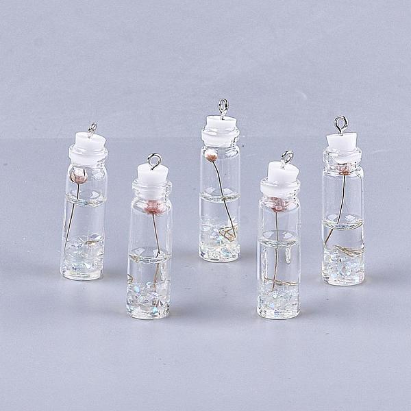 PandaHall Glass Bottle Decorations, with Resin & Dried Flower, with Resin Tampions and Iron Findings, Clear, 42~44x11mm, Hole: 2mm Glass...
PandaHall Glass Bottle Decorations, with Resin & Dried Flower, with Resin Tampions and Iron Findings, Clear, 42~44x11mm, Hole: 2mm Glass...