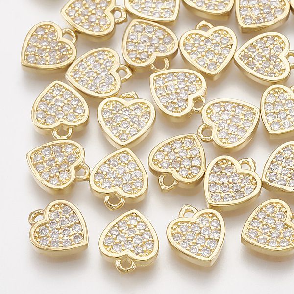 PandaHall Brass Cubic Zirconia Charms, Heart, Clear, Real 18K Gold Plated, 7.5x6.5x1.5mm, Hole: 0.8mm Brass+Cubic Zirconia Heart Clear
PandaHall Brass Cubic Zirconia Charms, Heart, Clear, Real 18K Gold Plated, 7.5x6.5x1.5mm, Hole: 0.8mm Brass+Cubic Zirconia Heart Clear