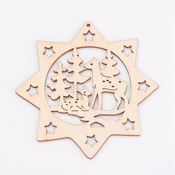PandaHall Undyed Wooden Pendants, Eight Pointed Star, for Christmas Theme, Antique White, 100x100x2.5mm, Hole: 2mm Wood Others Orange
PandaHall Undyed Wooden Pendants, Eight Pointed Star, for Christmas Theme, Antique White, 100x100x2.5mm, Hole: 2mm Wood Others Orange
