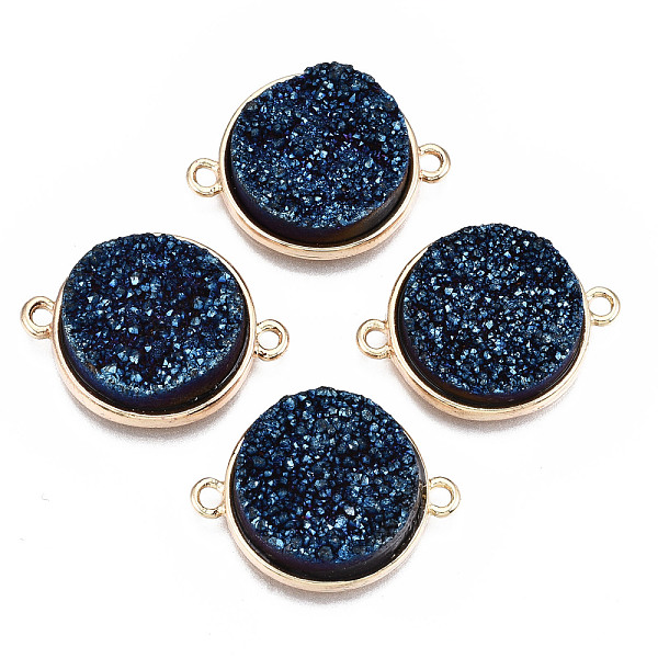 PandaHall Natural Druzy Agate Links Connectors, with Light Gold Brass Findings, Dyed, Flat Round, Marine Blue, 24x18x6.5~7.5mm, Hole: 1.8mm...
PandaHall Natural Druzy Agate Links Connectors, with Light Gold Brass Findings, Dyed, Flat Round, Marine Blue, 24x18x6.5~7.5mm, Hole: 1.8mm...