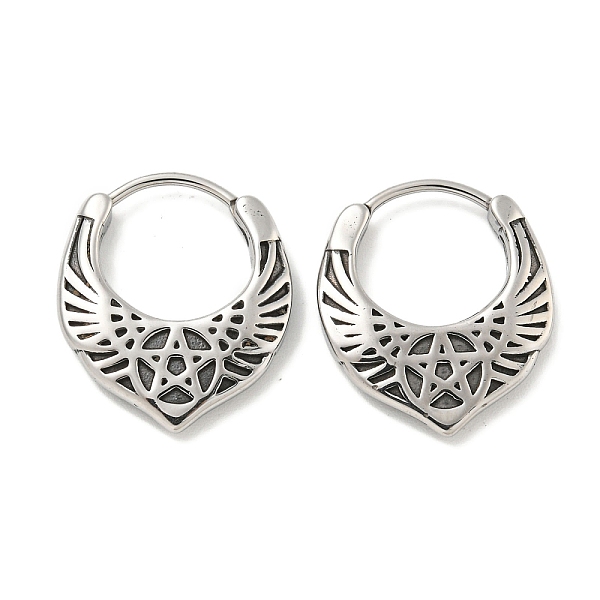 PandaHall 316 Surgical Stainless Steel Hoop Earrings, Pentagram, Antique Silver, 19x16mm 316 Surgical Stainless Steel Others
PandaHall 316 Surgical Stainless Steel Hoop Earrings, Pentagram, Antique Silver, 19x16mm 316 Surgical Stainless Steel Others