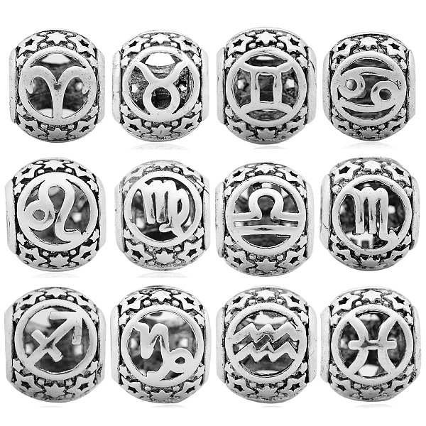 PandaHall 12Pcs 12 Style Brass European Beads, Large Hole Beads, Cadmium Free & Nickel Free & Lead Free, Antique Silver, Hollow Barrel with...
PandaHall 12Pcs 12 Style Brass European Beads, Large Hole Beads, Cadmium Free & Nickel Free & Lead Free, Antique Silver, Hollow Barrel with...