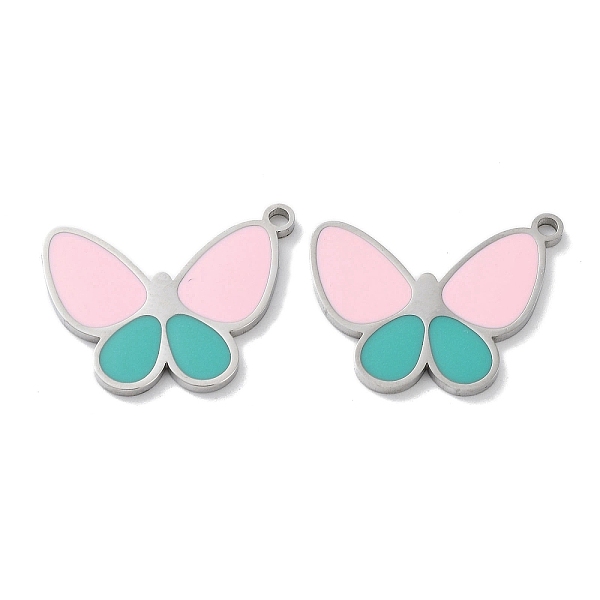 PandaHall 304 Stainless Steel Pendants, with Enamel, Butterfly Charm, Stainless Steel Color, Pink, 16.5x21x1.5mm, Hole: 1.6mm Stainless...
PandaHall 304 Stainless Steel Pendants, with Enamel, Butterfly Charm, Stainless Steel Color, Pink, 16.5x21x1.5mm, Hole: 1.6mm Stainless...