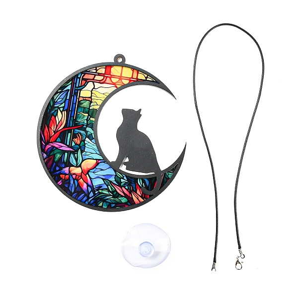 PandaHall Opaque Acrylic Big Pendants, Leather Strap with Plastic Accessories, Moon with Cat, Colorful, 127x120x3.5mm, Hole: 4mm Acrylic...
PandaHall Opaque Acrylic Big Pendants, Leather Strap with Plastic Accessories, Moon with Cat, Colorful, 127x120x3.5mm, Hole: 4mm Acrylic...