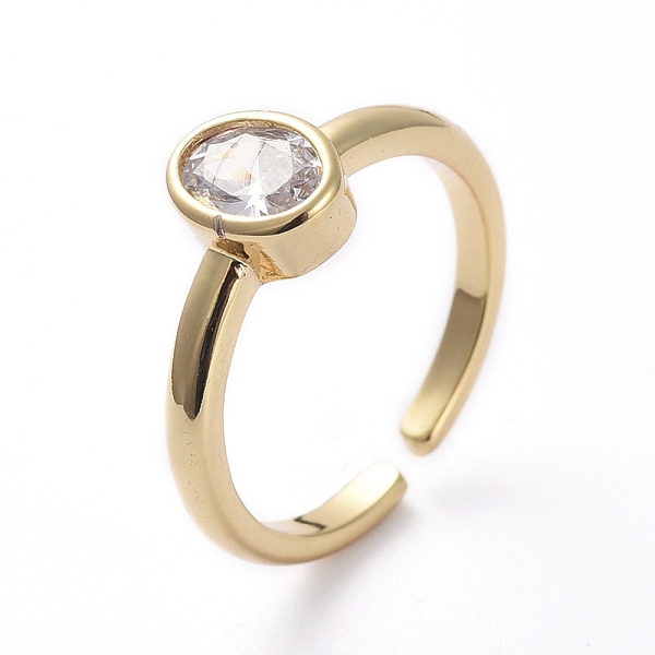 PandaHall Adjustable Brass Cuff Finger Rings, with Micro Pave Cubic Zirconia, Oval, Clear, Golden, Size 7, 17mm Brass+Cubic Zirconia Clear
PandaHall Adjustable Brass Cuff Finger Rings, with Micro Pave Cubic Zirconia, Oval, Clear, Golden, Size 7, 17mm Brass+Cubic Zirconia Clear