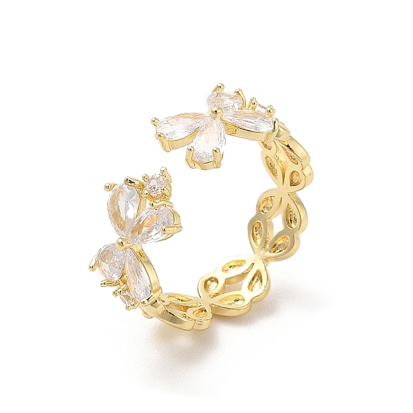 PandaHall Brass Micro Pave Cubic Zirconia Open Cuff Rings, Golden, US Size 7 1/4(17.5mm) Brass+Cubic Zirconia
PandaHall Brass Micro Pave Cubic Zirconia Open Cuff Rings, Golden, US Size 7 1/4(17.5mm) Brass+Cubic Zirconia