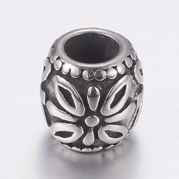 PandaHall 304 Stainless Steel European Beads, Large Hole Beads, Barrel, Antique Silver, 9.5x9mm, Hole: 5mm 304 Stainless Steel Barrel
PandaHall 304 Stainless Steel European Beads, Large Hole Beads, Barrel, Antique Silver, 9.5x9mm, Hole: 5mm 304 Stainless Steel Barrel