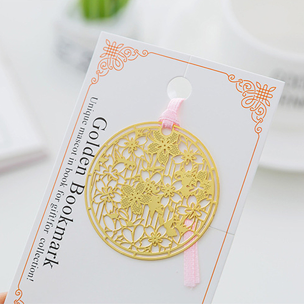 PandaHall Metal Sakura Bookmarks with Pink Ribbon, Golden Brass Hollow Bookmark Gift for Book Lovers, Teachers, Reader, Round Pattern...
PandaHall Metal Sakura Bookmarks with Pink Ribbon, Golden Brass Hollow Bookmark Gift for Book Lovers, Teachers, Reader, Round Pattern...