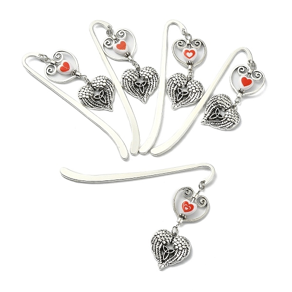PandaHall Alloy Hook Bookmarks, with Acrylic Beads, Wing & Heart Pendant Book Marker, Mixed Color, 130~131mm Alloy Wing Multicolor
PandaHall Alloy Hook Bookmarks, with Acrylic Beads, Wing & Heart Pendant Book Marker, Mixed Color, 130~131mm Alloy Wing Multicolor