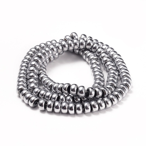 PandaHall Electroplate Non-magnetic Synthetic Hematite Beads Strands, Rondelle, Hematite Plated, 5.5~6x3mm, Hole: 1mm, about 127pcs/strand...
PandaHall Electroplate Non-magnetic Synthetic Hematite Beads Strands, Rondelle, Hematite Plated, 5.5~6x3mm, Hole: 1mm, about 127pcs/strand...