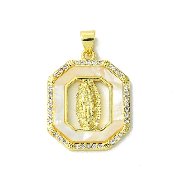 PandaHall Real 18K Gold Plated Brass Micro Pave Cubic Zirconia Pendants, with Shell, Octagon, 25x20x2.5mm, Hole: 3.5x4.5mm Brass+Cubic..., Clear
PandaHall Real 18K Gold Plated Brass Micro Pave Cubic Zirconia Pendants, with Shell, Octagon, 25x20x2.5mm, Hole: 3.5x4.5mm Brass+Cubic..., Clear