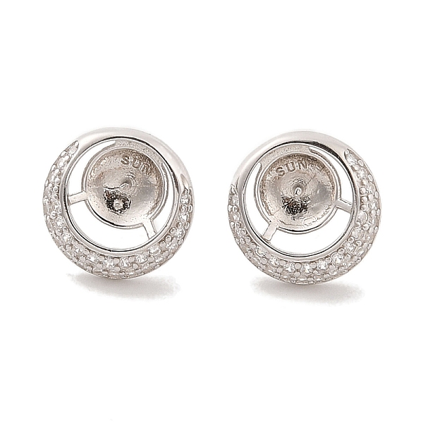 PandaHall 925 Sterling Silver Micro Pave Cubic Zirconia Earring Settings Findings, for Half Drilled Beads, Flat Round, Real Platinum Plated...
PandaHall 925 Sterling Silver Micro Pave Cubic Zirconia Earring Settings Findings, for Half Drilled Beads, Flat Round, Real Platinum Plated...
