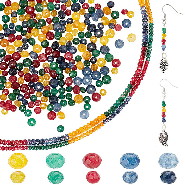 PandaHall arricraft 2 Strands Natural Chalcedony Beads, 2 Sizes Dyed Crystal Stone Beads Rondelle Faceted Mixed Color Gemstone Loose Beads...
PandaHall arricraft 2 Strands Natural Chalcedony Beads, 2 Sizes Dyed Crystal Stone Beads Rondelle Faceted Mixed Color Gemstone Loose Beads...