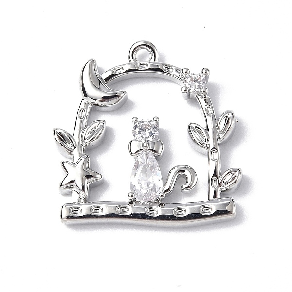 PandaHall Brass Micro Pave Cubic Zirconia Pendants, Cat with Flower Window Charm, Real Platinum Plated, 18x17.5x2.6mm, Hole: 1.2mm..., Clear
PandaHall Brass Micro Pave Cubic Zirconia Pendants, Cat with Flower Window Charm, Real Platinum Plated, 18x17.5x2.6mm, Hole: 1.2mm..., Clear