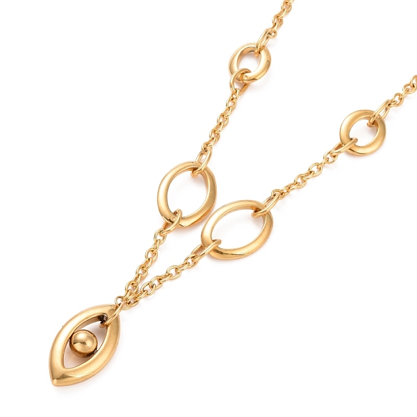 PandaHall 304 Stainless Steel Horse Eye Pendant Necklace with Oval Link for Women, Golden, 19.88 inch(50.5cm) 304 Stainless Steel
PandaHall 304 Stainless Steel Horse Eye Pendant Necklace with Oval Link for Women, Golden, 19.88 inch(50.5cm) 304 Stainless Steel