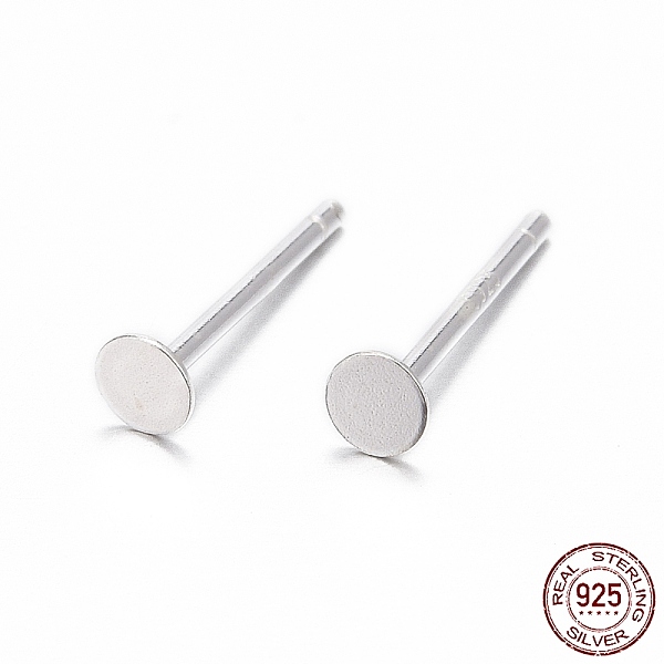 PandaHall 925 Sterling Silver Stud Earring Findings, Earring Posts with 925 Stamp, Silver, 11.5mm, tray: 3mm, Pin: 0.8mm Sterling Silver
PandaHall 925 Sterling Silver Stud Earring Findings, Earring Posts with 925 Stamp, Silver, 11.5mm, tray: 3mm, Pin: 0.8mm Sterling Silver