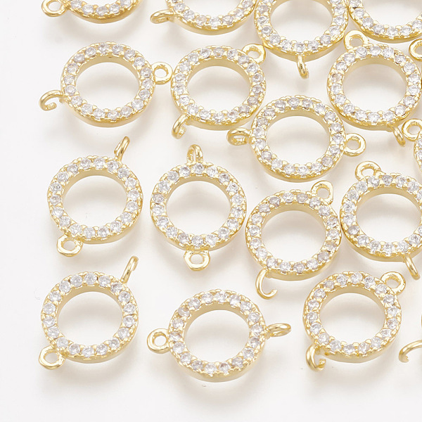 PandaHall Brass Cubic Zirconia Links, Ring, Clear, Real 18K Gold Plated, 12x8x1.5mm, Hole: 0.8mm Brass+Cubic Zirconia Ring Clear
PandaHall Brass Cubic Zirconia Links, Ring, Clear, Real 18K Gold Plated, 12x8x1.5mm, Hole: 0.8mm Brass+Cubic Zirconia Ring Clear