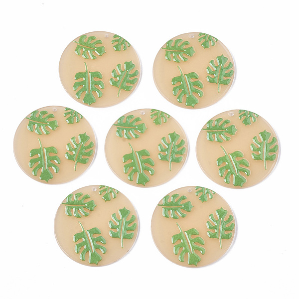 PandaHall Cellulose Acetate(Resin) Pendants, Tropical Leaf Charms, 3D Printed, Flat Round, Monstera Leaf Pattern, PeachPuff, 38.5x2.5mm..., Brown
PandaHall Cellulose Acetate(Resin) Pendants, Tropical Leaf Charms, 3D Printed, Flat Round, Monstera Leaf Pattern, PeachPuff, 38.5x2.5mm..., Brown