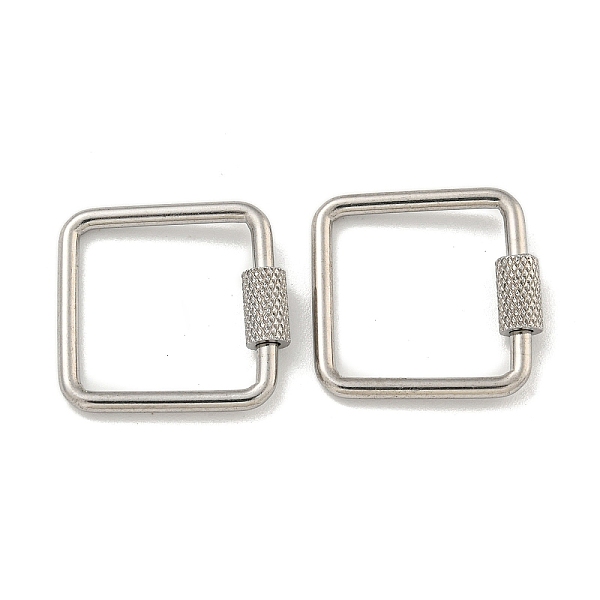 PandaHall 304 Stainless Steel Screw Carabiner Lock Charms, for Necklaces Making, Square, 20x20x2mm 304 Stainless Steel Square
PandaHall 304 Stainless Steel Screw Carabiner Lock Charms, for Necklaces Making, Square, 20x20x2mm 304 Stainless Steel Square