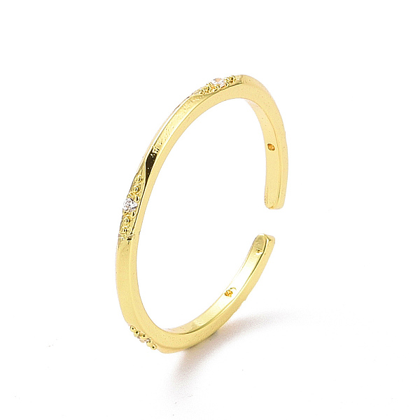 PandaHall Clear Cubic Zirconia Open Cuff Ring, Brass Jewelry for Women, Golden, Inner Diameter: 17.6mm Brass+Cubic Zirconia
PandaHall Clear Cubic Zirconia Open Cuff Ring, Brass Jewelry for Women, Golden, Inner Diameter: 17.6mm Brass+Cubic Zirconia