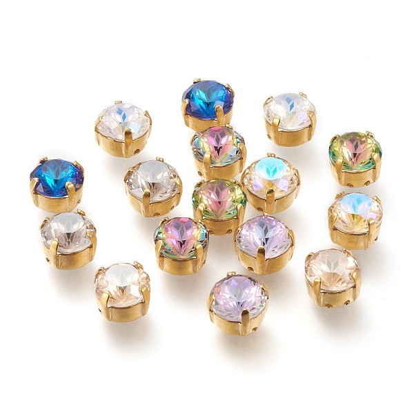 PandaHall Sew on Rhinestone, Glass Rhinestone, with Golden Plated Brass Prong Settings, Faceted, Round, Mixed Color, 11x7.5mm, Hole..., Multicolor
PandaHall Sew on Rhinestone, Glass Rhinestone, with Golden Plated Brass Prong Settings, Faceted, Round, Mixed Color, 11x7.5mm, Hole..., Multicolor