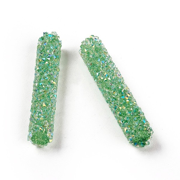 PandaHall Glass Rhinestone Beads, For DIY Jewelry Craft Making, AB Color Plated, Tube, Peridot, 32~33x6mm, Hole: 0.8mm Glass Tube Green
PandaHall Glass Rhinestone Beads, For DIY Jewelry Craft Making, AB Color Plated, Tube, Peridot, 32~33x6mm, Hole: 0.8mm Glass Tube Green