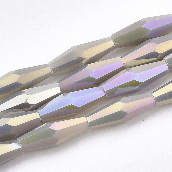PandaHall Electroplate Opaque Solid Color Glass Beads Strands, AB Color Plated, Faceted, Oval, Dark Gray, 12.5x4mm, Hole: 0.8mm, about...
PandaHall Electroplate Opaque Solid Color Glass Beads Strands, AB Color Plated, Faceted, Oval, Dark Gray, 12.5x4mm, Hole: 0.8mm, about...