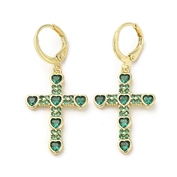 PandaHall Cross Real 18K Gold Plated Brass Dangle Leverback Earrings, with Cubic Zirconia and Glass, Green, 39x17.5mm Cubic Zirconia Cross...
PandaHall Cross Real 18K Gold Plated Brass Dangle Leverback Earrings, with Cubic Zirconia and Glass, Green, 39x17.5mm Cubic Zirconia Cross...