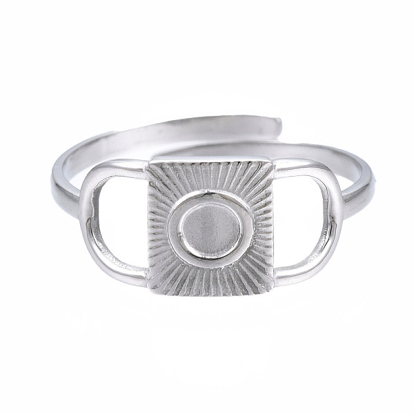 PandaHall 304 Stainless Steel Rectangle Open Cuff Ring, Hollow Chunky Ring for Women, Stainless Steel Color, US Size 6 3/4(17.1mm) 304...
PandaHall 304 Stainless Steel Rectangle Open Cuff Ring, Hollow Chunky Ring for Women, Stainless Steel Color, US Size 6 3/4(17.1mm) 304...