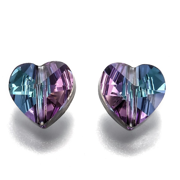 PandaHall Transparent Glass Beads, Faceted, Heart, Purple, 10x10x7mm, Hole: 1~1.2mm Glass Heart Purple
PandaHall Transparent Glass Beads, Faceted, Heart, Purple, 10x10x7mm, Hole: 1~1.2mm Glass Heart Purple