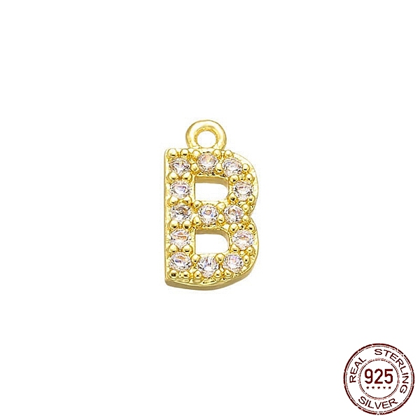 PandaHall Real 18K Gold Plated 925 Sterling Silver Micro Pave Clear Cubic Zirconia Charms, Initial Letter, Letter B, 9.5x5x1mm, Hole: 0.9mm...
PandaHall Real 18K Gold Plated 925 Sterling Silver Micro Pave Clear Cubic Zirconia Charms, Initial Letter, Letter B, 9.5x5x1mm, Hole: 0.9mm...