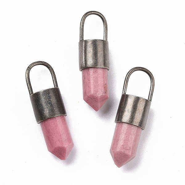 PandaHall Gemstone Pendant, with Eco-Friendly Brass, Lead Free & Cadmium Free, 42x12mm, Hole: 11.5x9mm Rhodochrosite Column
PandaHall Gemstone Pendant, with Eco-Friendly Brass, Lead Free & Cadmium Free, 42x12mm, Hole: 11.5x9mm Rhodochrosite Column