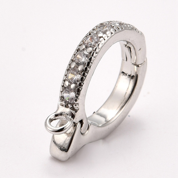 PandaHall Brass Micro Pave Clear Cubic Zirconia Hoop Earring Findings, with Vertical Loops, Long-Lasting Plated, Round Ring, Real Platinum...
PandaHall Brass Micro Pave Clear Cubic Zirconia Hoop Earring Findings, with Vertical Loops, Long-Lasting Plated, Round Ring, Real Platinum...