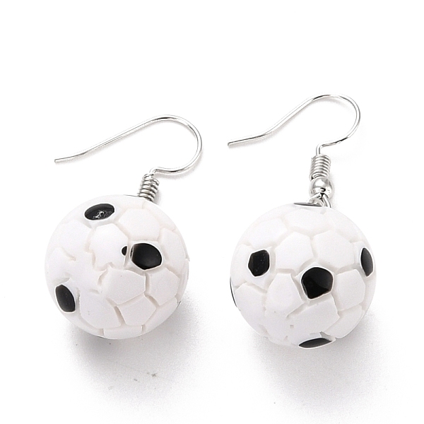 PandaHall Resin Dangle Earrings, with Platinum Iron Earring Hooks, Foodball, White, 38mm, Pin: 0.5mm Resin White
PandaHall Resin Dangle Earrings, with Platinum Iron Earring Hooks, Foodball, White, 38mm, Pin: 0.5mm Resin White