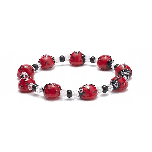 PandaHall Lampwork Coccinella Septempunctata & Glass Beaded Stretch Bracelet, Cute Insect Jewelry for Women, FireBrick, Inner Diameter..., Red
PandaHall Lampwork Coccinella Septempunctata & Glass Beaded Stretch Bracelet, Cute Insect Jewelry for Women, FireBrick, Inner Diameter..., Red