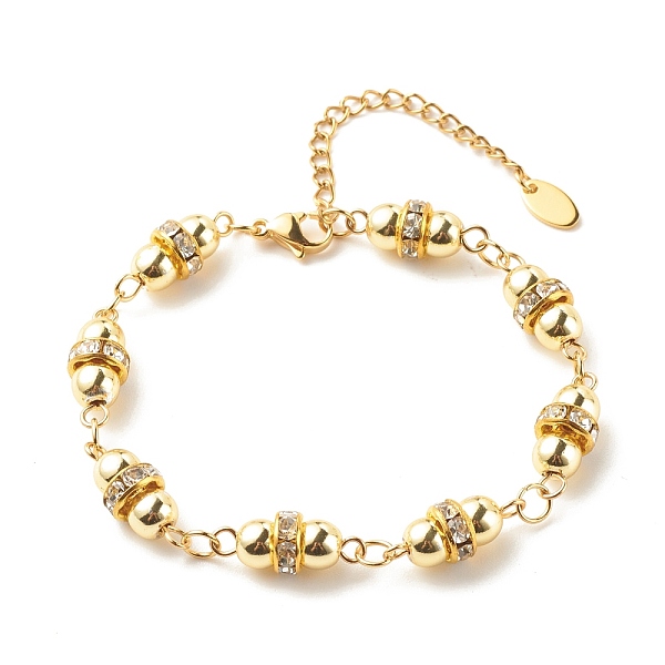 PandaHall Synthetic Hematite Beaded Link Bracelet, Brass Bracelet with Crystal Rhinestone for Women, Golden, 7-3/8 inch(18.7cm) Rhinestone
PandaHall Synthetic Hematite Beaded Link Bracelet, Brass Bracelet with Crystal Rhinestone for Women, Golden, 7-3/8 inch(18.7cm) Rhinestone