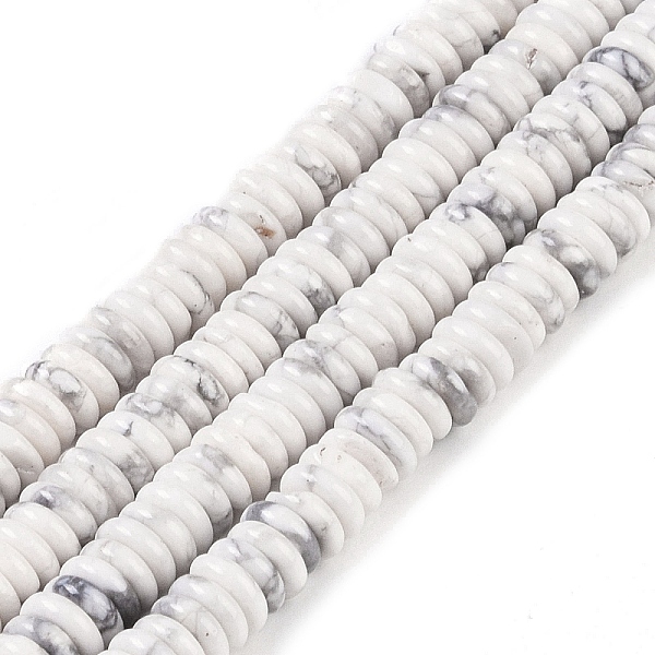 PandaHall Natural Howlite Beads Strands, Rondelle, 6~6.5x2~2.5mm, Hole: 1mm, about 181~191pcs/strand, 15.16~15.35''(38.5~39.1cm) Howlite...
PandaHall Natural Howlite Beads Strands, Rondelle, 6~6.5x2~2.5mm, Hole: 1mm, about 181~191pcs/strand, 15.16~15.35''(38.5~39.1cm) Howlite...