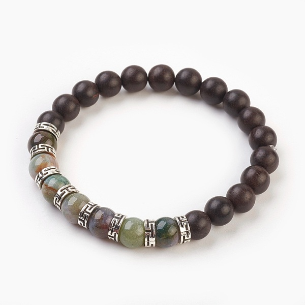 PandaHall Natural Indian Agate Stretch Bracelets, with Natural Sandalwood Beads and Tibetan Style Spacer Beads, 2 inch(5.2cm) Indian Agate
PandaHall Natural Indian Agate Stretch Bracelets, with Natural Sandalwood Beads and Tibetan Style Spacer Beads, 2 inch(5.2cm) Indian Agate