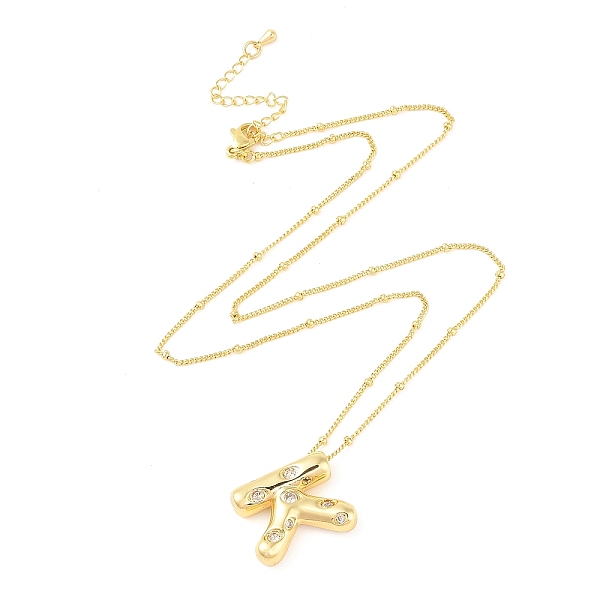 PandaHall Brass Micro Pave Clear Cubic Zirconia Pendant Necklaces, Letter K, 17.72 inch(450mm), Letter K: 22x18mm Cubic Zirconia Letter K...
PandaHall Brass Micro Pave Clear Cubic Zirconia Pendant Necklaces, Letter K, 17.72 inch(450mm), Letter K: 22x18mm Cubic Zirconia Letter K...