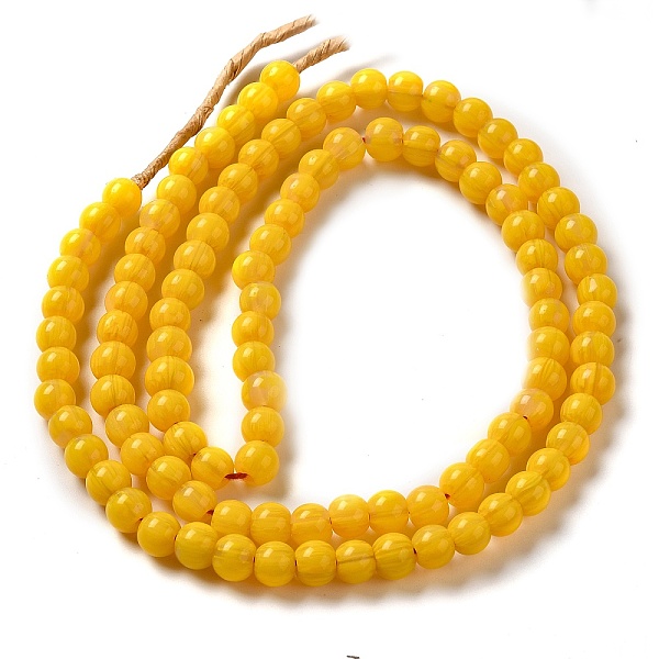 PandaHall Handmade Nepalese Lampwork Beads, Round, Gold, 7~7.5x6~6.5mm, Hole: 1.2mm, about 102~104pcs/strand, 25.59~26.38''(65~67cm)...
PandaHall Handmade Nepalese Lampwork Beads, Round, Gold, 7~7.5x6~6.5mm, Hole: 1.2mm, about 102~104pcs/strand, 25.59~26.38''(65~67cm)...