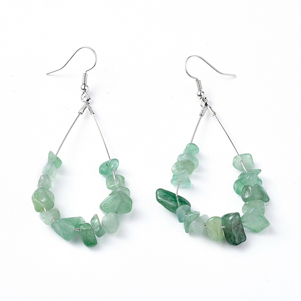 PandaHall Dangle Earrings, with Natural Green Aventurine Chips, Platinum Plated Brass Earring Hooks and teardrop, Pendants, 71~75mm, Pendant...
PandaHall Dangle Earrings, with Natural Green Aventurine Chips, Platinum Plated Brass Earring Hooks and teardrop, Pendants, 71~75mm, Pendant...