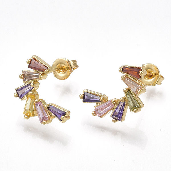 PandaHall Brass Cubic Zirconia Stud Earrings, with Ear Nuts, Golden, 14.5x9.5mm, Pin: 0.7mm Cubic Zirconia
PandaHall Brass Cubic Zirconia Stud Earrings, with Ear Nuts, Golden, 14.5x9.5mm, Pin: 0.7mm Cubic Zirconia