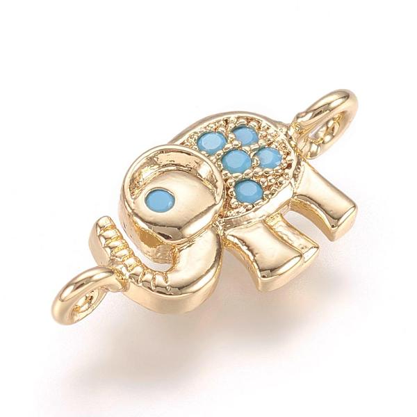 PandaHall Brass Micro Pave Cubic Zirconia Links, Real 18K Gold Plated, Elephant, 7x15x2mm, Hole: 1mm Brass+Cubic Zirconia Elephant
PandaHall Brass Micro Pave Cubic Zirconia Links, Real 18K Gold Plated, Elephant, 7x15x2mm, Hole: 1mm Brass+Cubic Zirconia Elephant