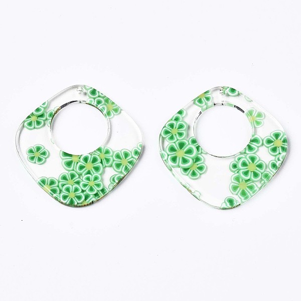 PandaHall Transparent Clear Cellulose Acetate(Resin) Pendants, Printed, Rhombus with Flower, Lime Green, 36x35x2.5mm, Hole: 1.4mm Cellulose...
PandaHall Transparent Clear Cellulose Acetate(Resin) Pendants, Printed, Rhombus with Flower, Lime Green, 36x35x2.5mm, Hole: 1.4mm Cellulose...