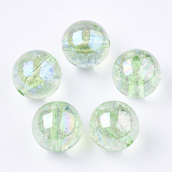 PandaHall Transparent Acrylic Beads, with Glitter Powder, Glitter Beads, Round, Pale Green, 19~19.5x19mm, Hole: 2.5mm, about 110pcs/500g...
PandaHall Transparent Acrylic Beads, with Glitter Powder, Glitter Beads, Round, Pale Green, 19~19.5x19mm, Hole: 2.5mm, about 110pcs/500g...